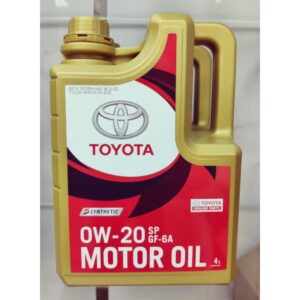 TOYOTA GENUINE MOTOR OIL 0W-20 SP GF-6A SYNTHETIC (4 LITERS)